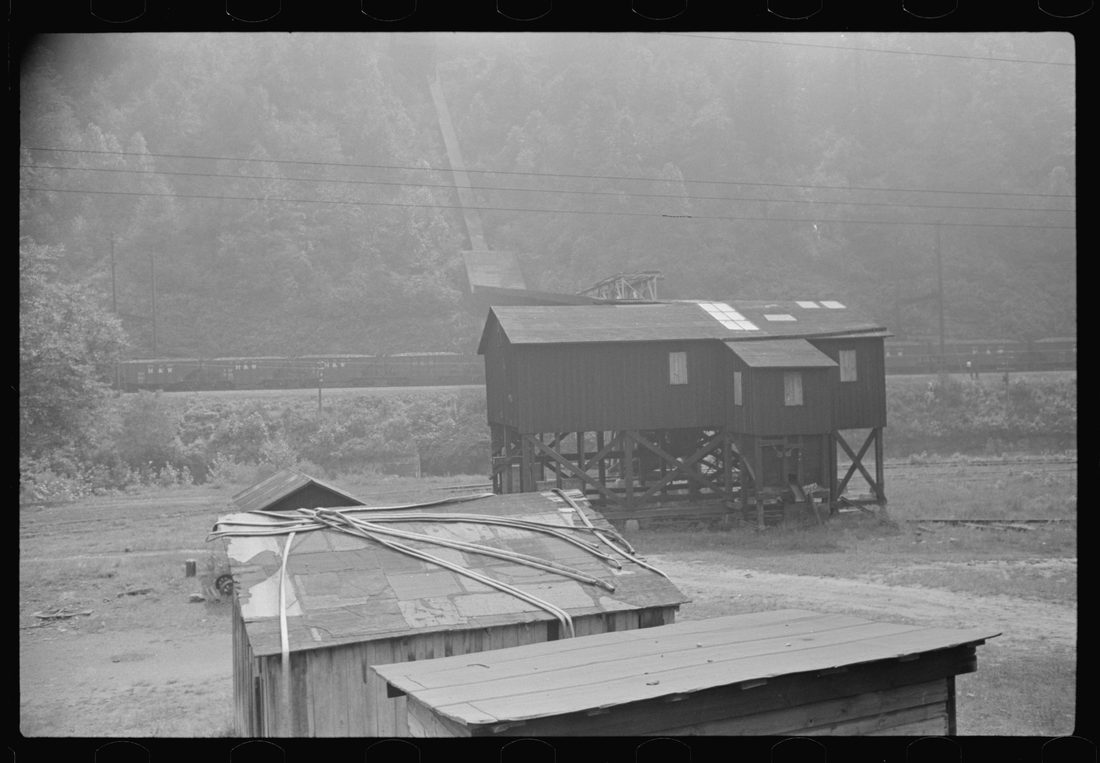 Abandoned tipple in coal mining town, Twin Branch, West Virginia